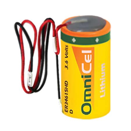 Omnicel ER34615HD/W LithiumThionyl Chloride Battery Wire Leads RFID ER34615HD/W